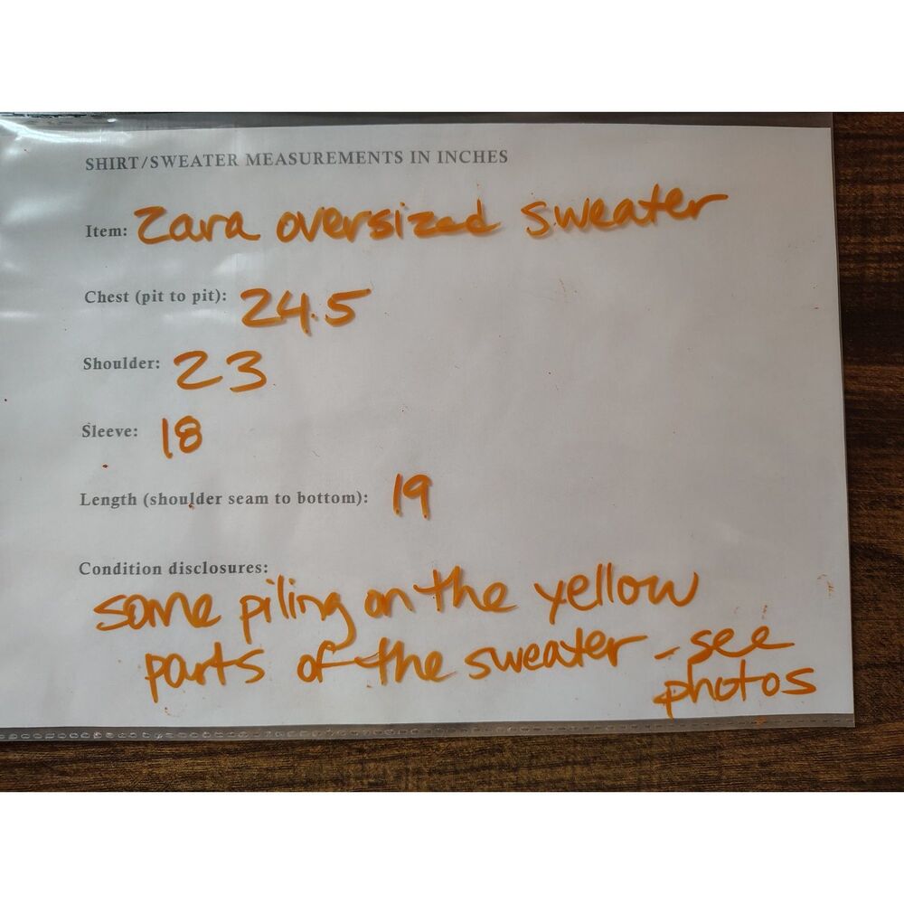 Zara Oversized Colorblock Raglan Sweater Cropped Indie Boho Y2K - Picture 7 of 7